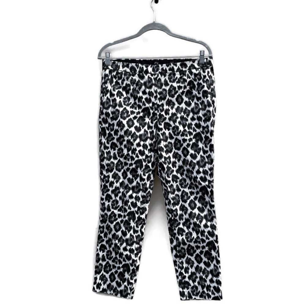 J. Crew Mattie Leopard Print Crop Pull On Pants Size 8